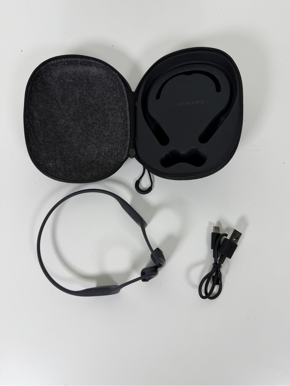 SHOKZ OpenRun Pro 2 Bone Conduction Bluetooth Sport Headphones, Black